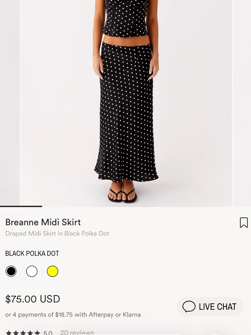 Maxi polka dot skirt